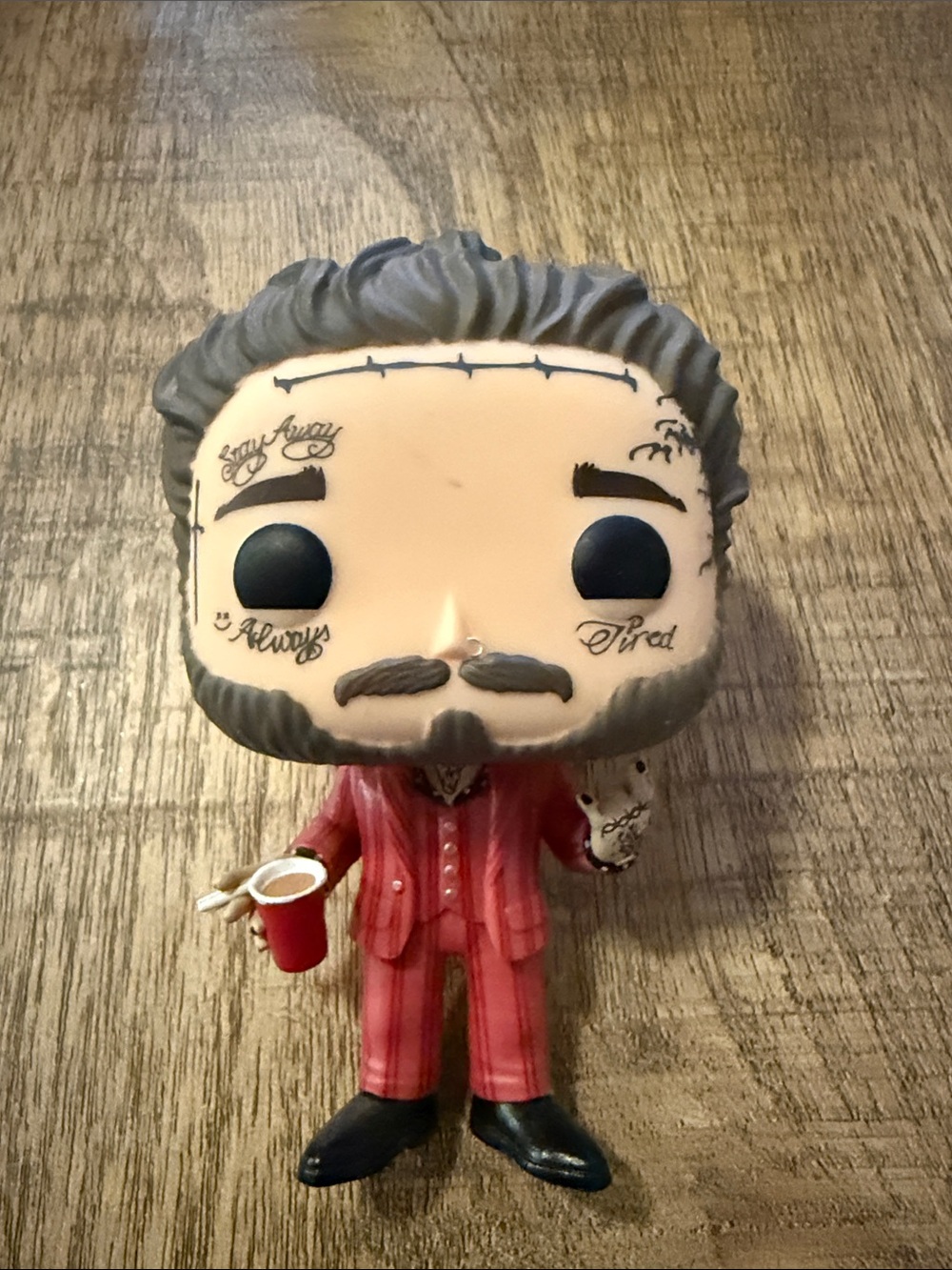 Post Malone Red Striped Suit Vinyl Figure - Tattooed Character Funko-Style